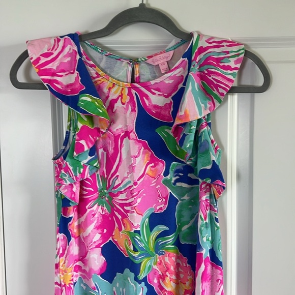 LILLY PULITZER Esmeralda Dress Jungle Utopia size XXS ($168) Ruffle - Picture 2 of 9